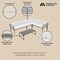 Manhattan Comfort Sunnyside Corner Patio Conversation Set with Table in Grey on White OD-CV026-WH - alternate 4